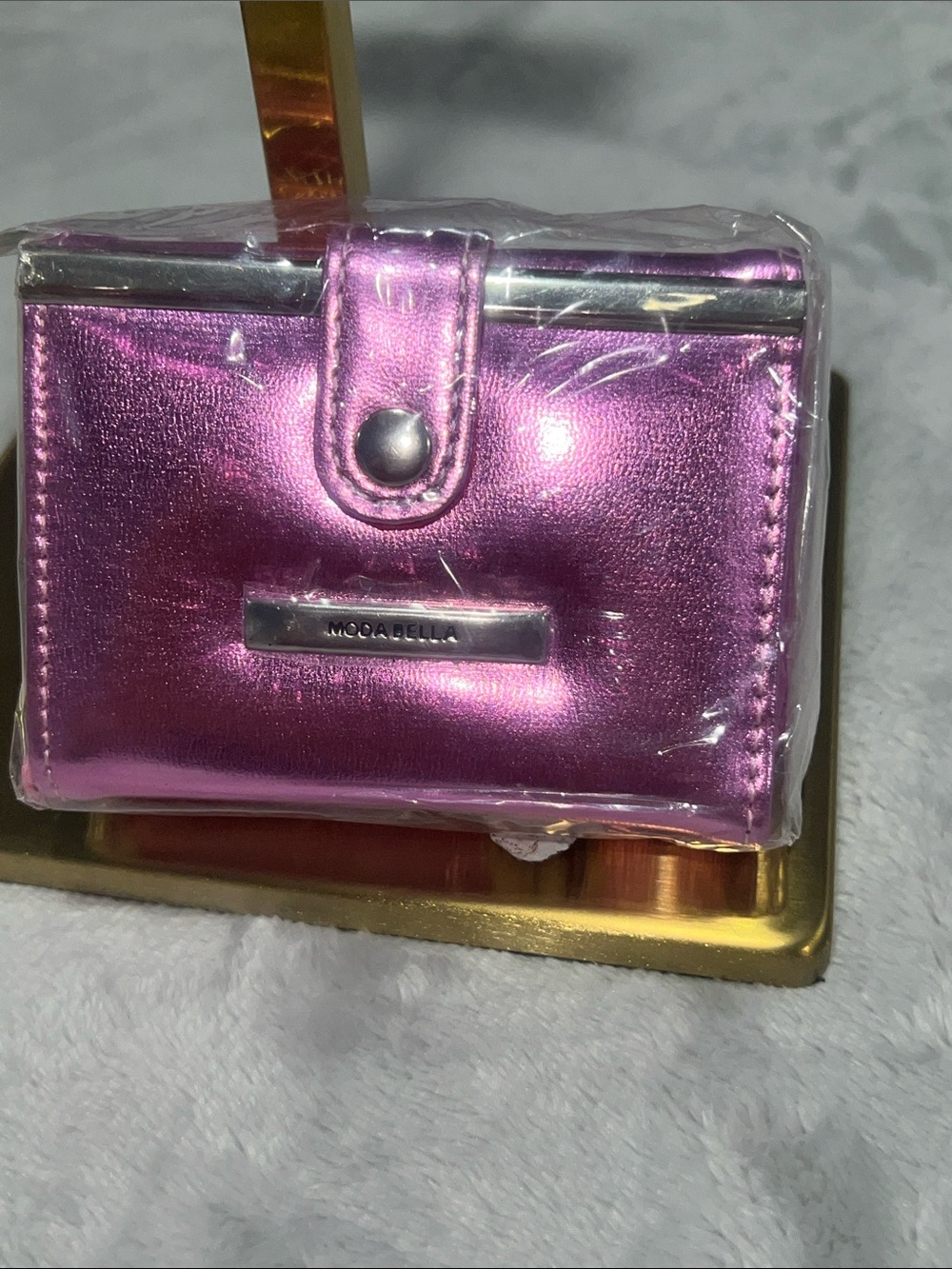 Moda Bella Metallic Pink Mini Wallet NEW